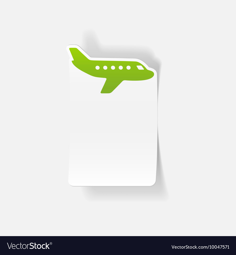 Realistic design element plane