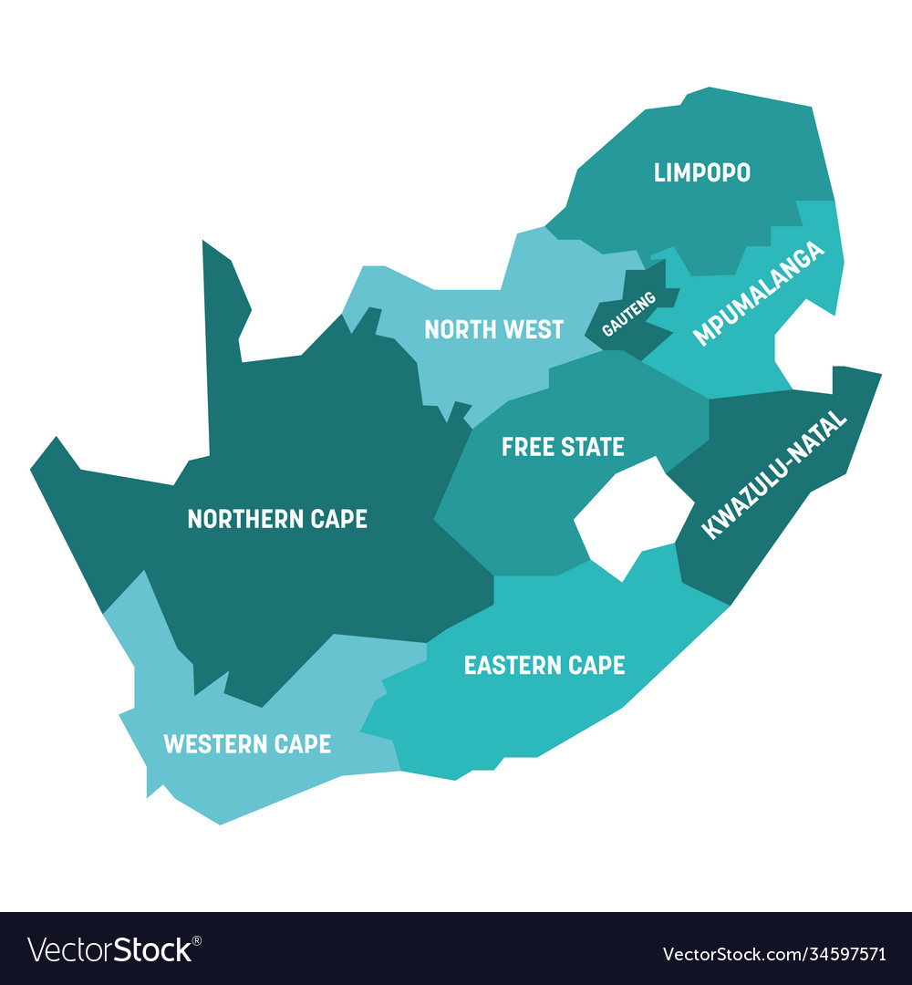 South africa - map provinces Royalty Free Vector Image