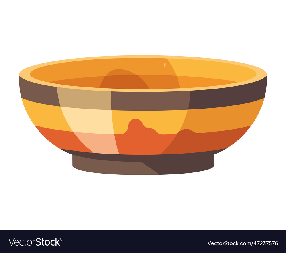 Antique terracotta jar wooden utensil Royalty Free Vector