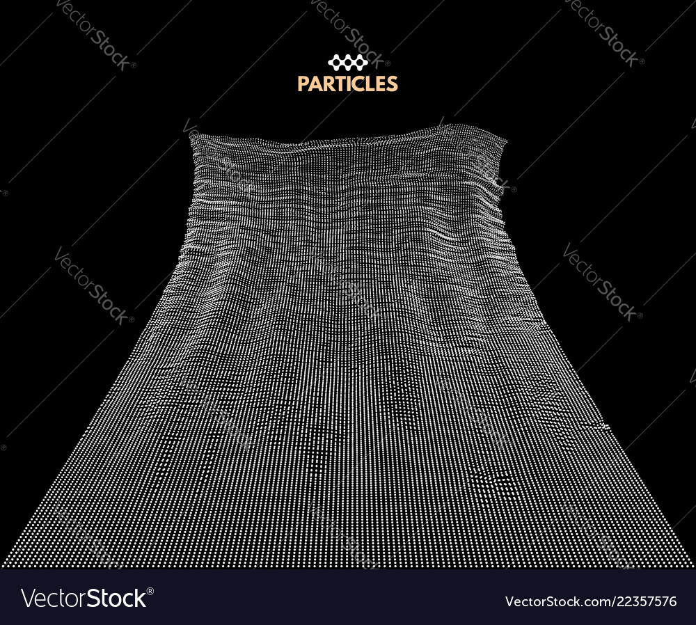 Array with dynamic particles 3d futuristic style vector image Array with dynamic particles 3d futuristic style
