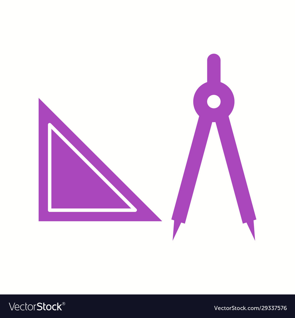 Beautiful geometry tools glyph icon