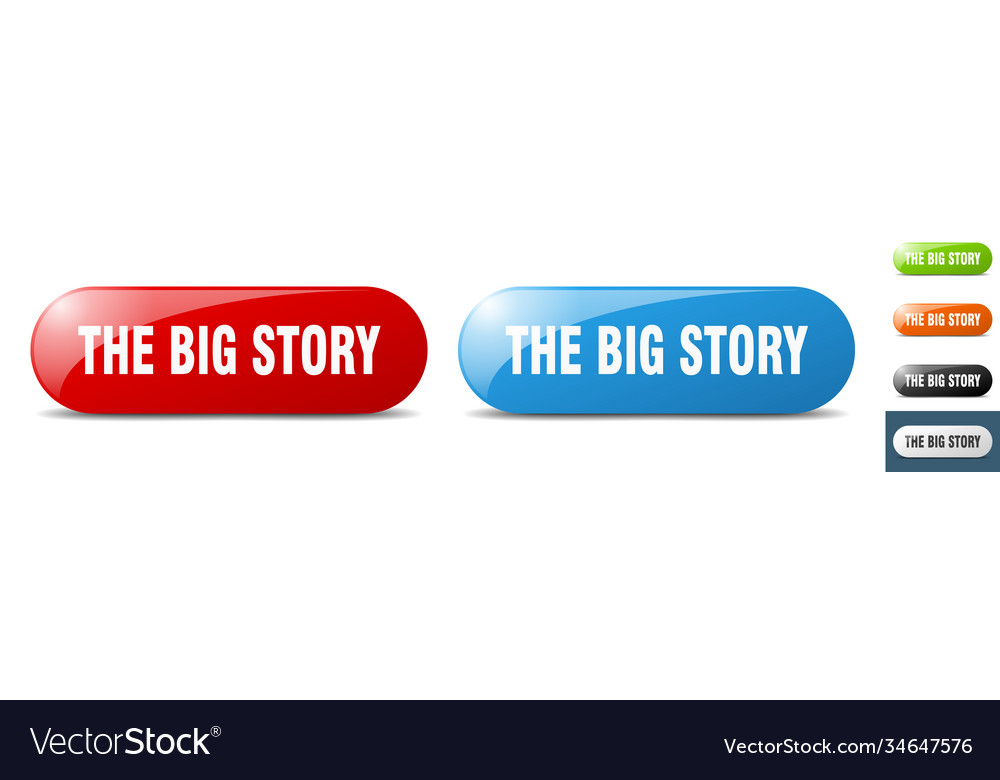 Big story button key sign push set