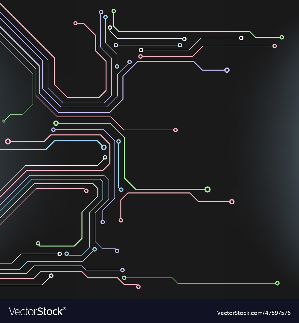 Circuit board technology modern color pattern Vector Image