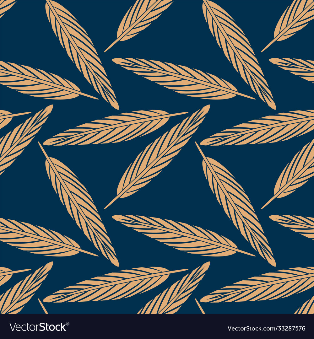 Feather seamless pattern flat style