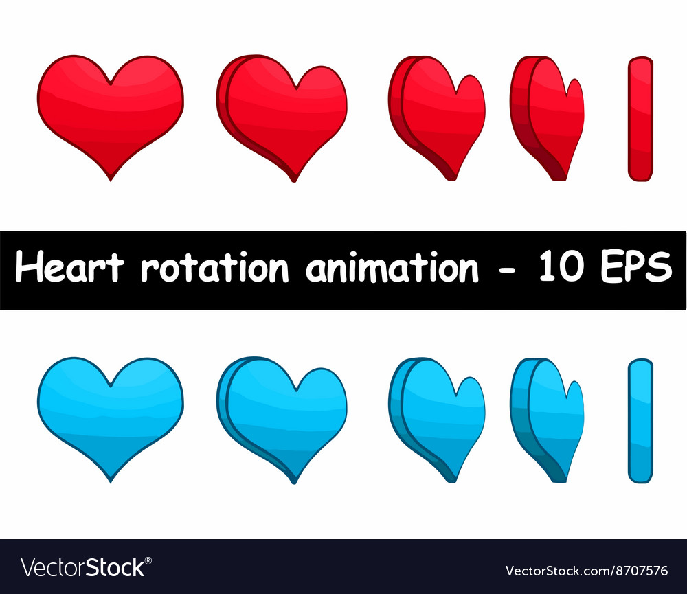 Heart rotation animation