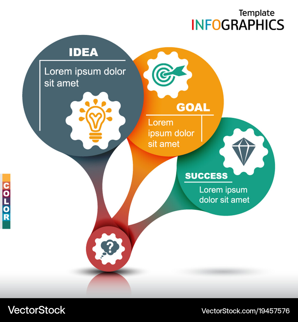 Infographics business template elements Royalty Free Vector