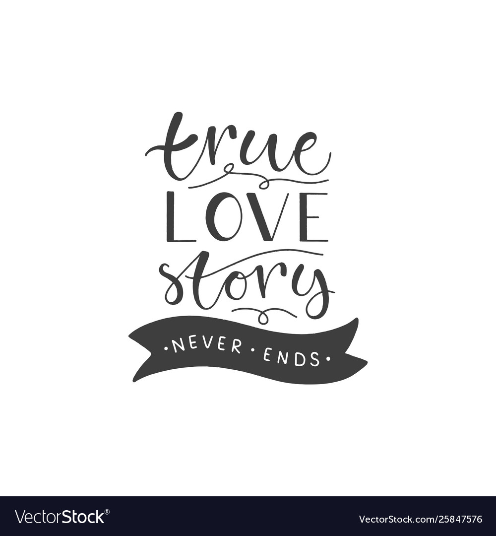 True love waits print Royalty Free Vector Image