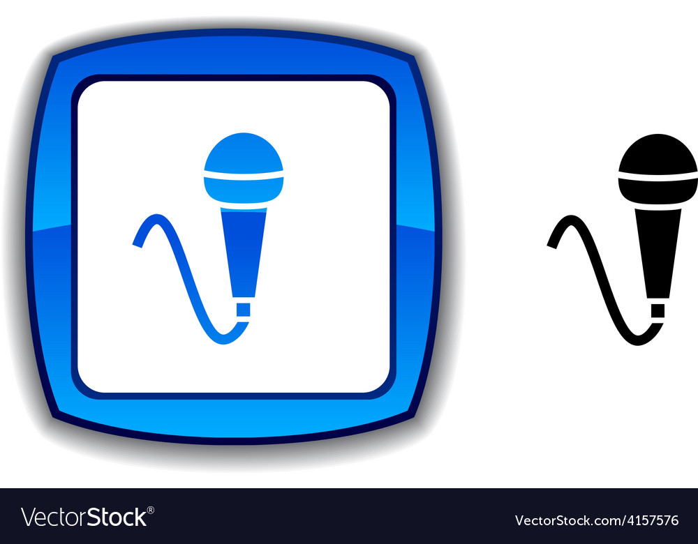 Mic button Royalty Free Vector Image - VectorStock