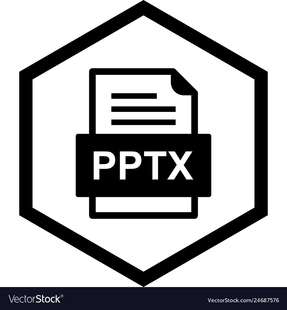 Pptx file document icon Royalty Free Vector Image