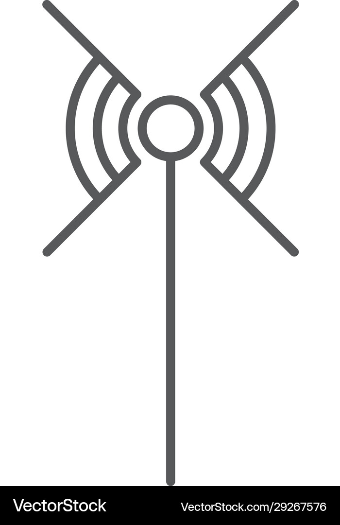 Radio antenna icon symbol isolated on white Vector Image