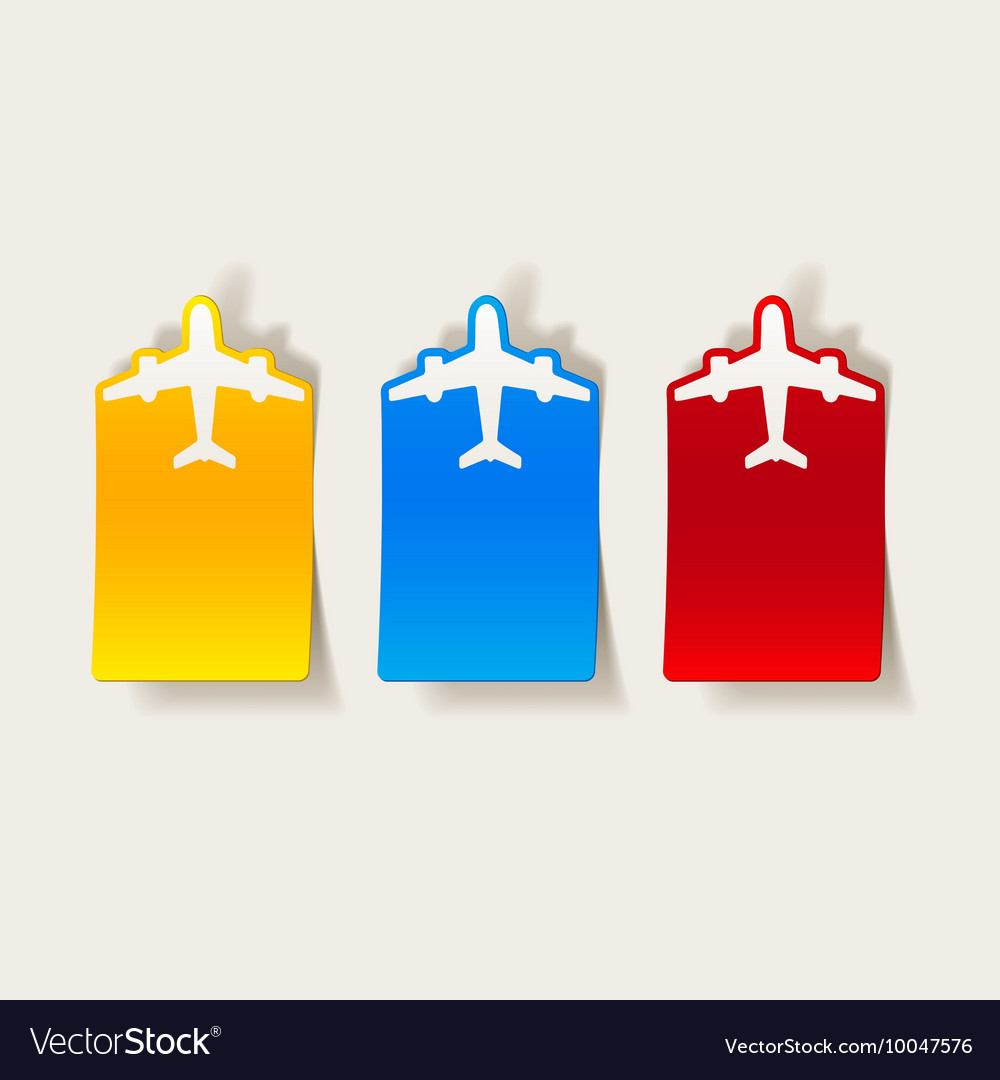 Realistic design element plane