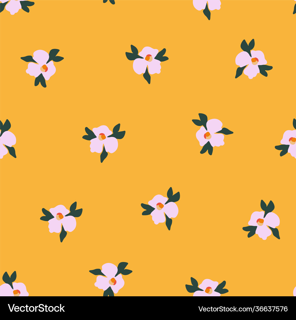 Seamless ditsy flower pattern delicate Royalty Free Vector