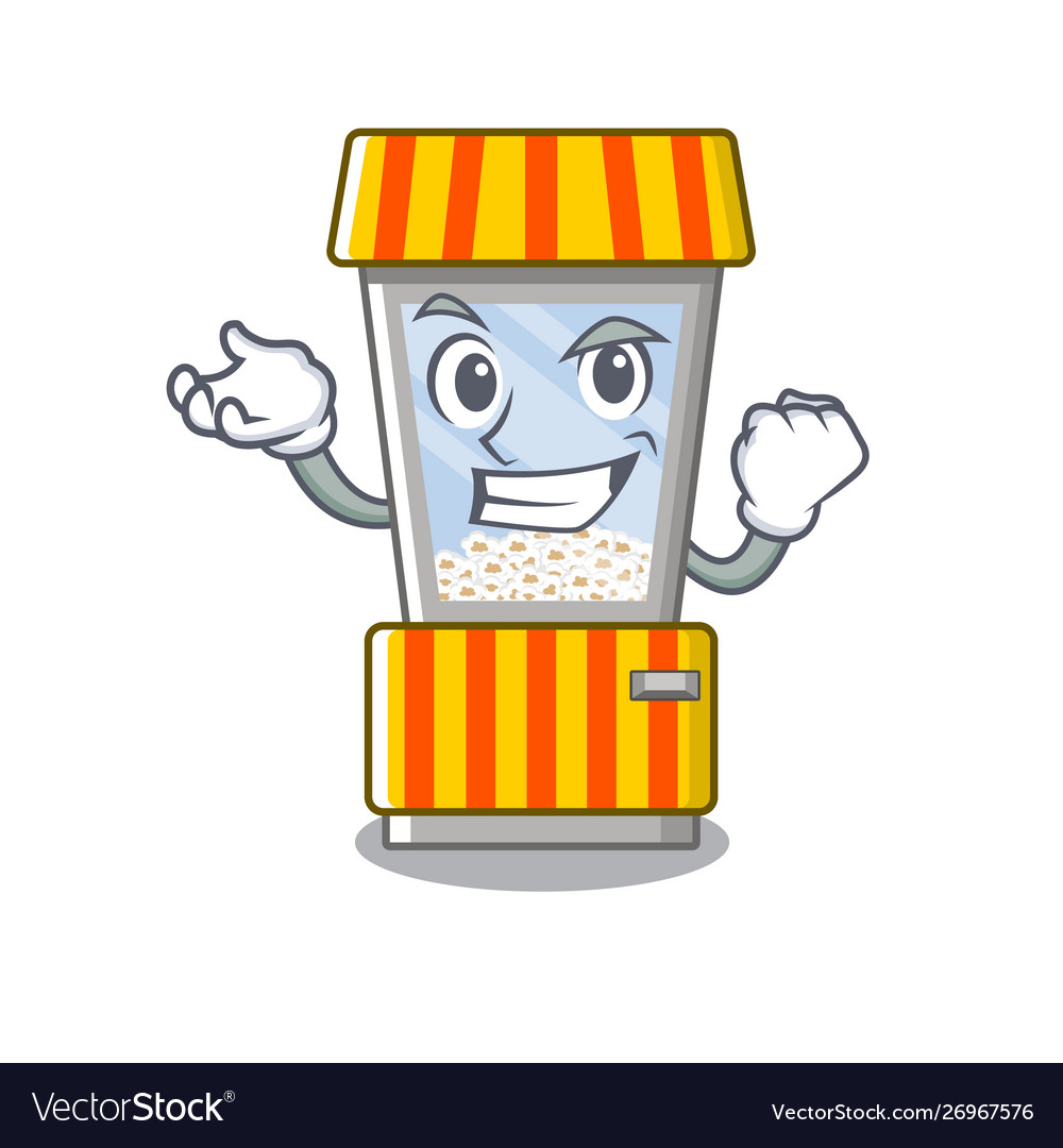 Successful popcorn vending machine in a character
