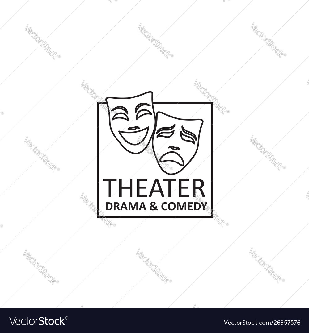 Theatrical masks icon Royalty Free Vector Image