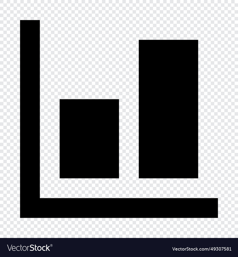 Bar chart icon suitable for website ui design vector image Bar chart icon suitable for website ui design