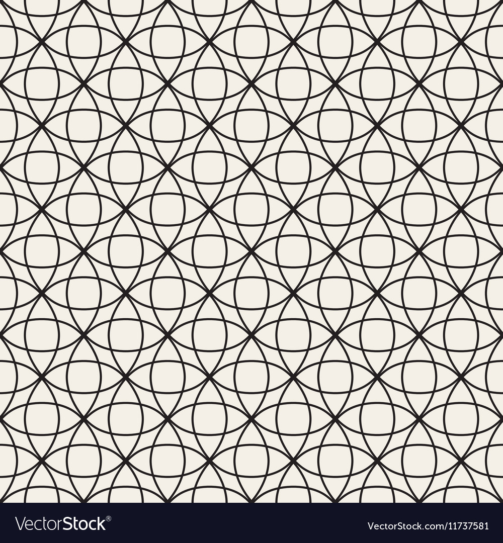 Circle overlapping line lattice seamless Vector Image