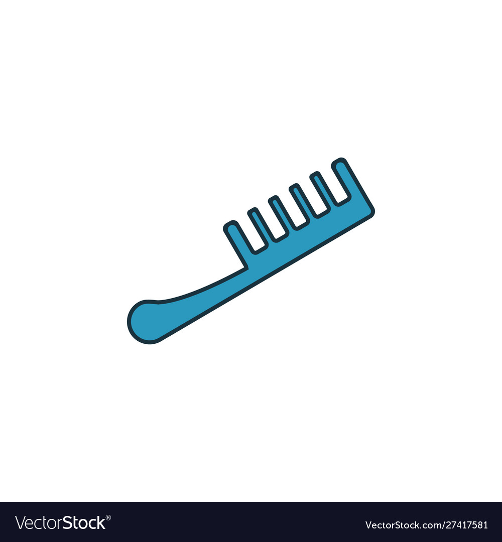 Comb icon outline filled creative element from