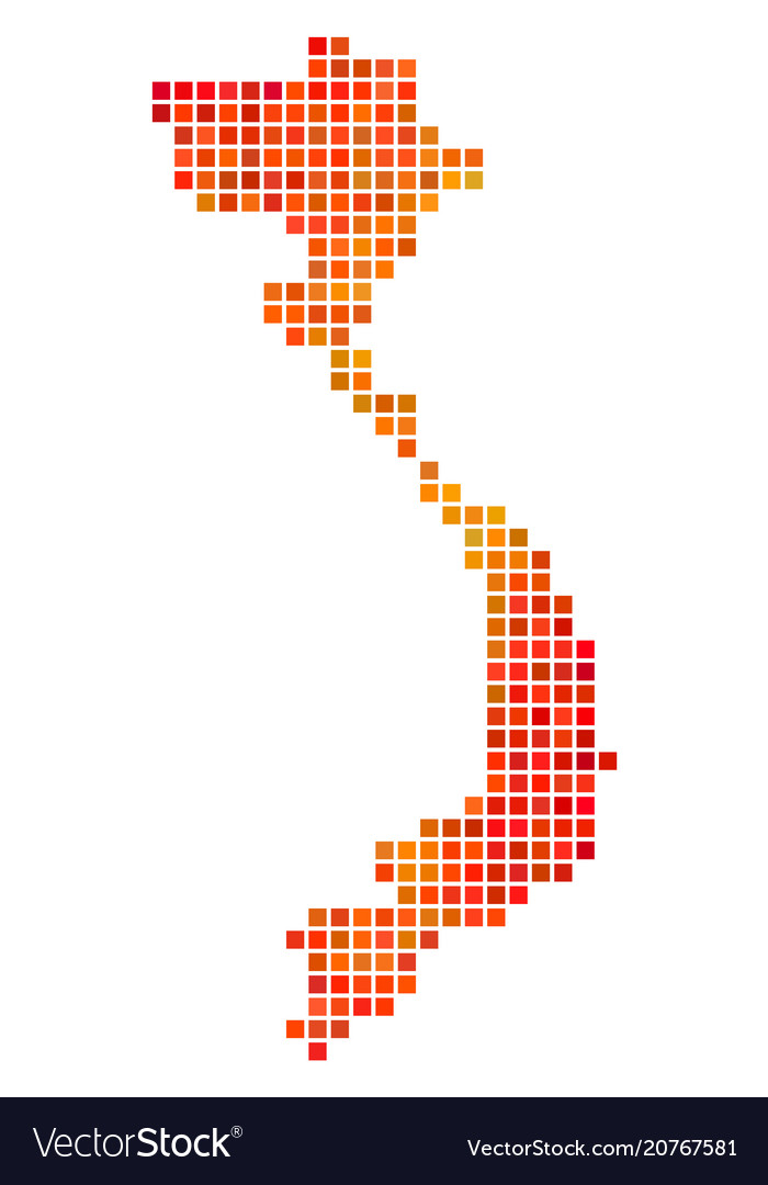 Dot orange vietnam map