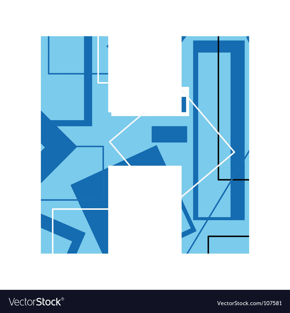H Royalty Free Vector Image - VectorStock