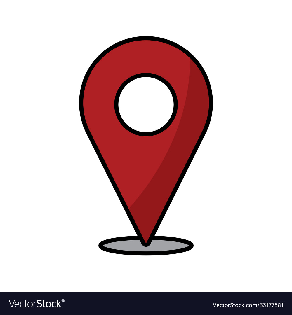 Isolated map pin icon Royalty Free Vector Image