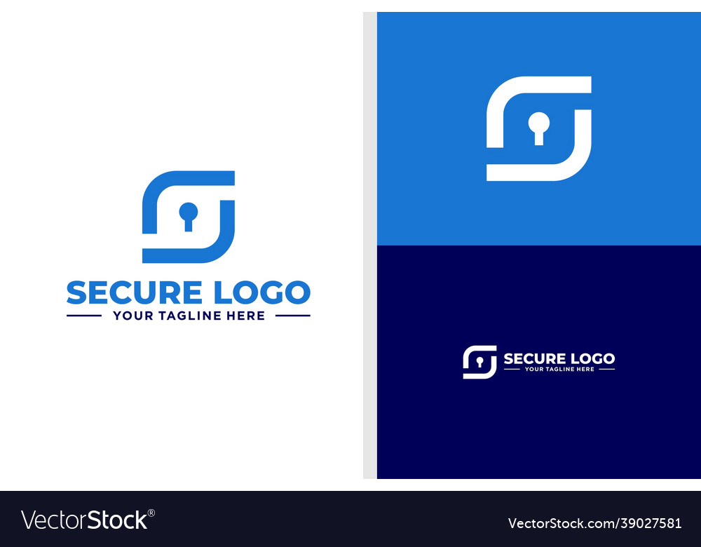 Letter s logo security simple editable