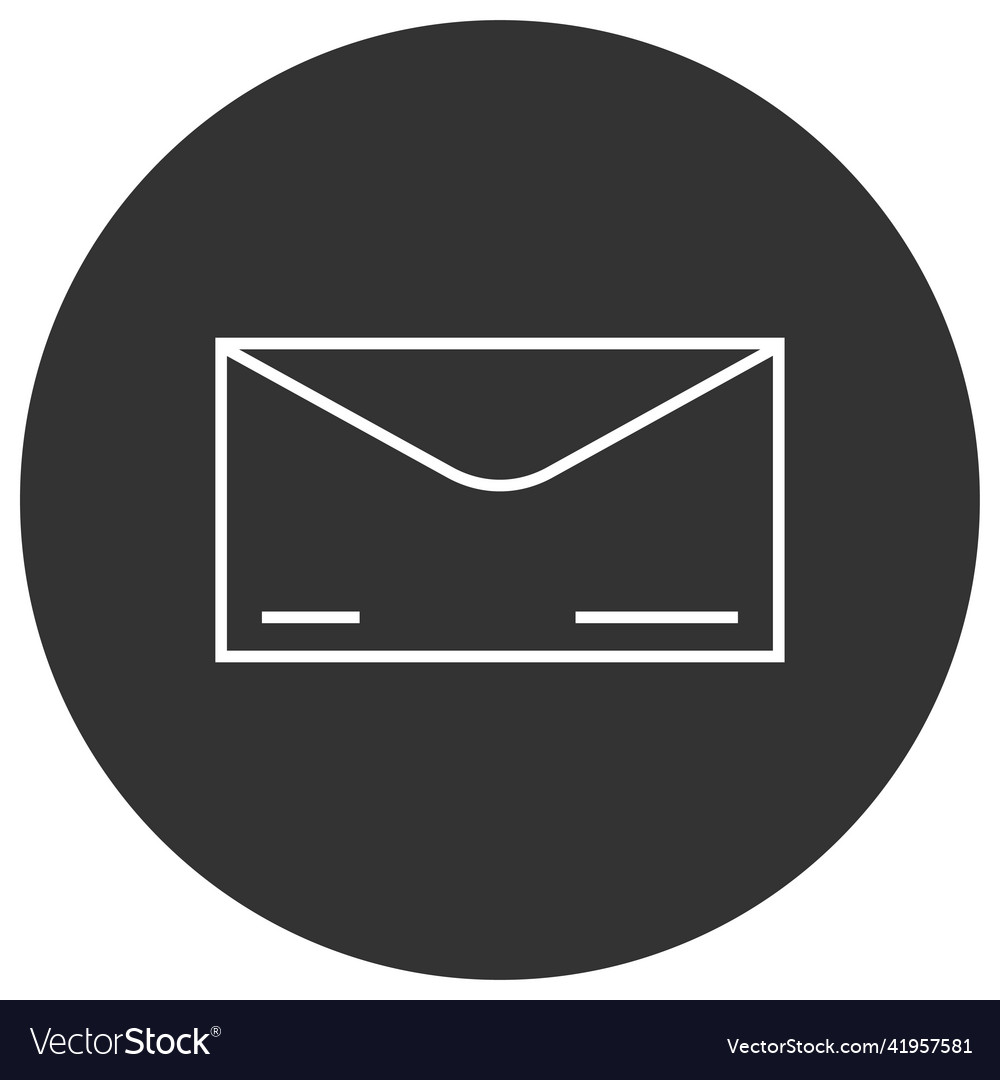 Mail envelope icon message line for web