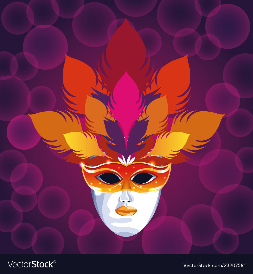 Mari gras mask Royalty Free Vector Image - VectorStock