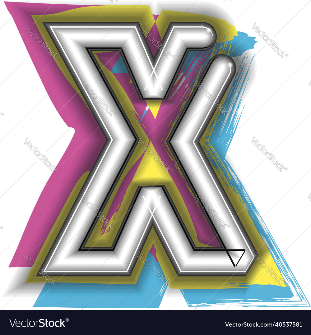 Neon sign letter x