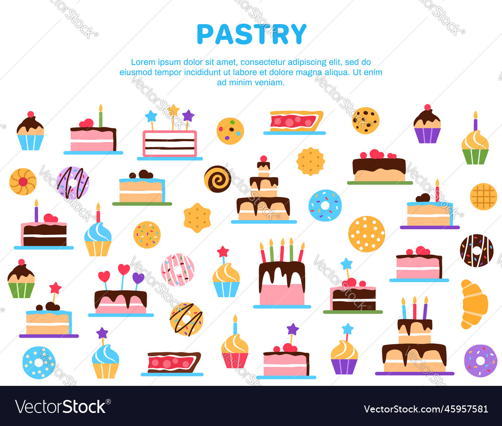 Pastry background with text space