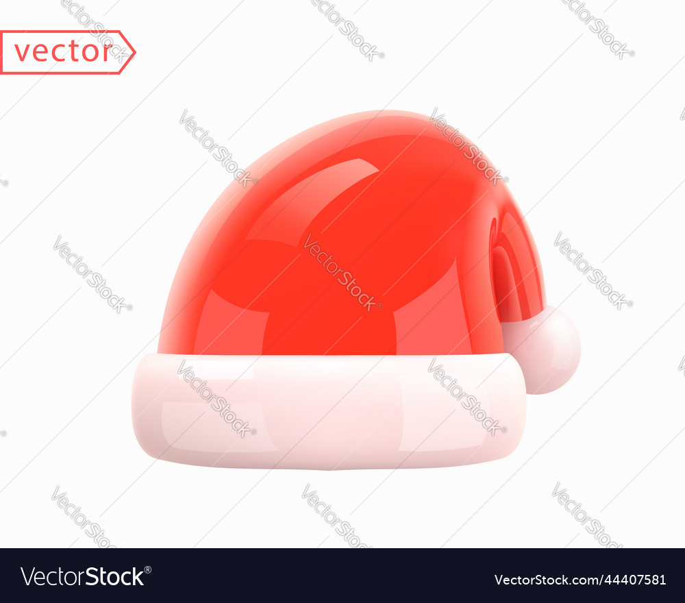 Santa claus christmas hat and new vector image Santa claus christmas hat and new