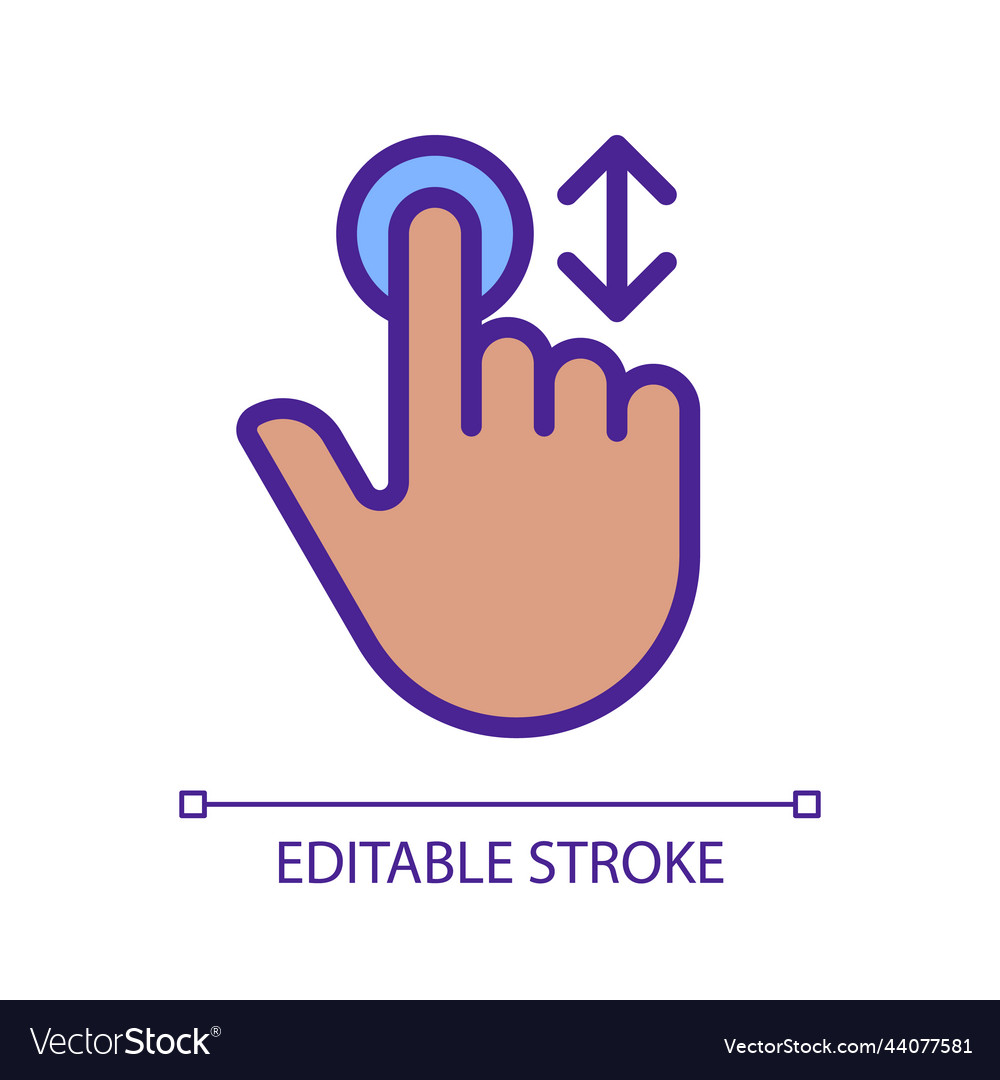 Scrolling vertically gesture pixel perfect rgb vector image Scrolling vertically gesture pixel perfect rgb