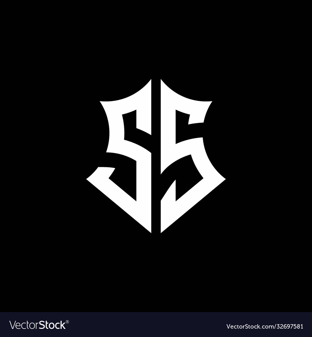 Ss monogram logo with a sharp shield style