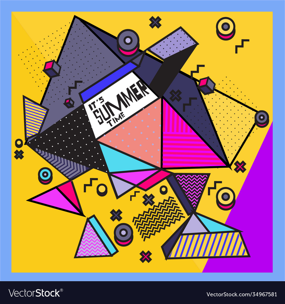 Triangle geometric forms for summer design event