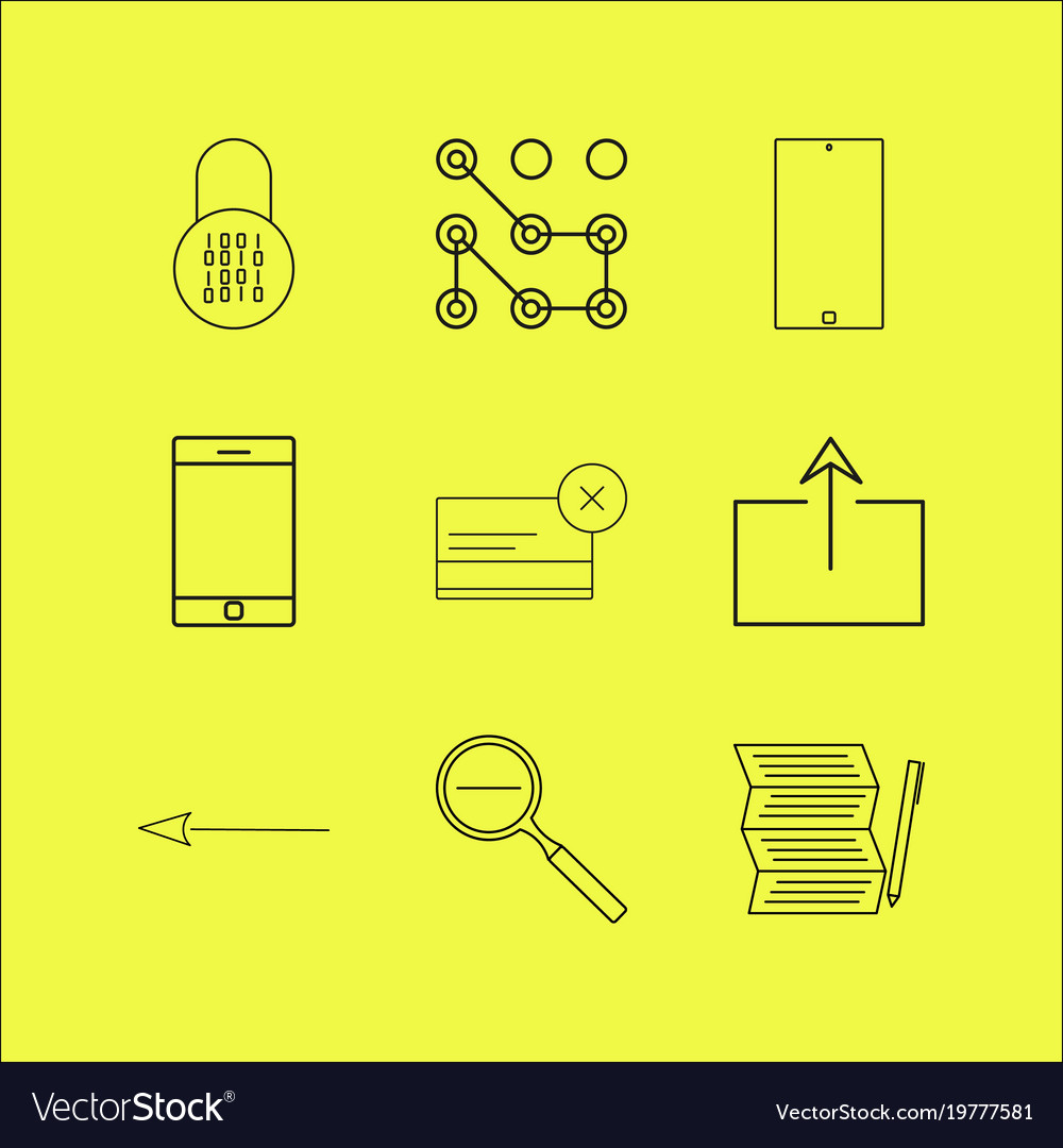 Web linear icon set simple outline icons