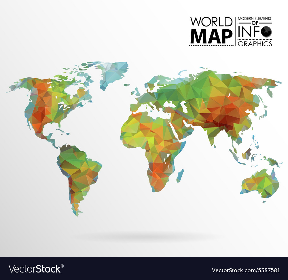 World map background in polygon