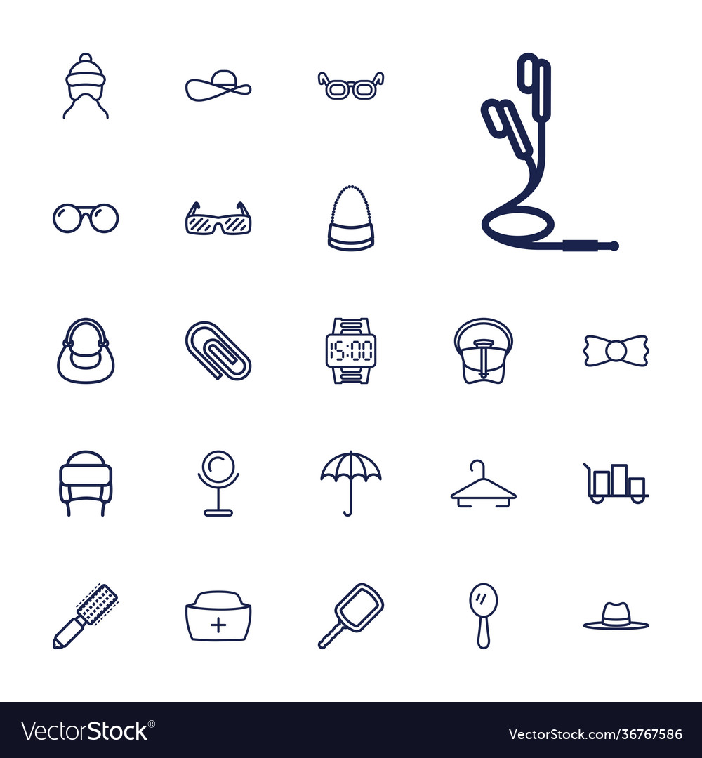 Accessory icons Royalty Free Vector Image - VectorStock