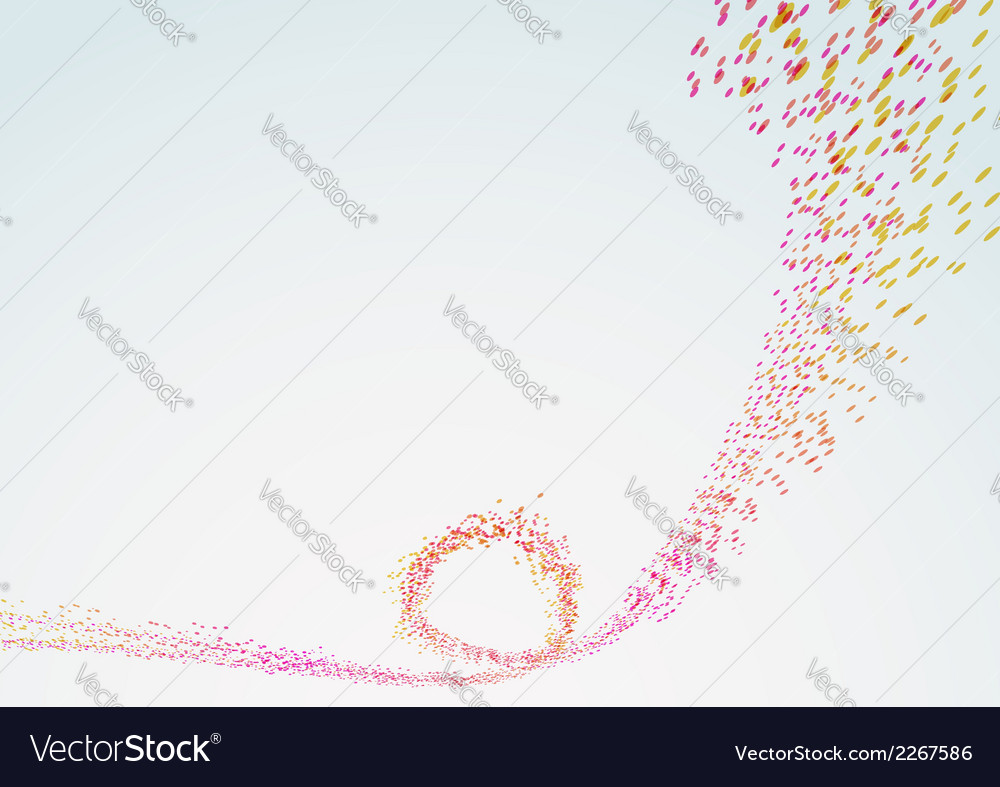 Bright curved line particle flow