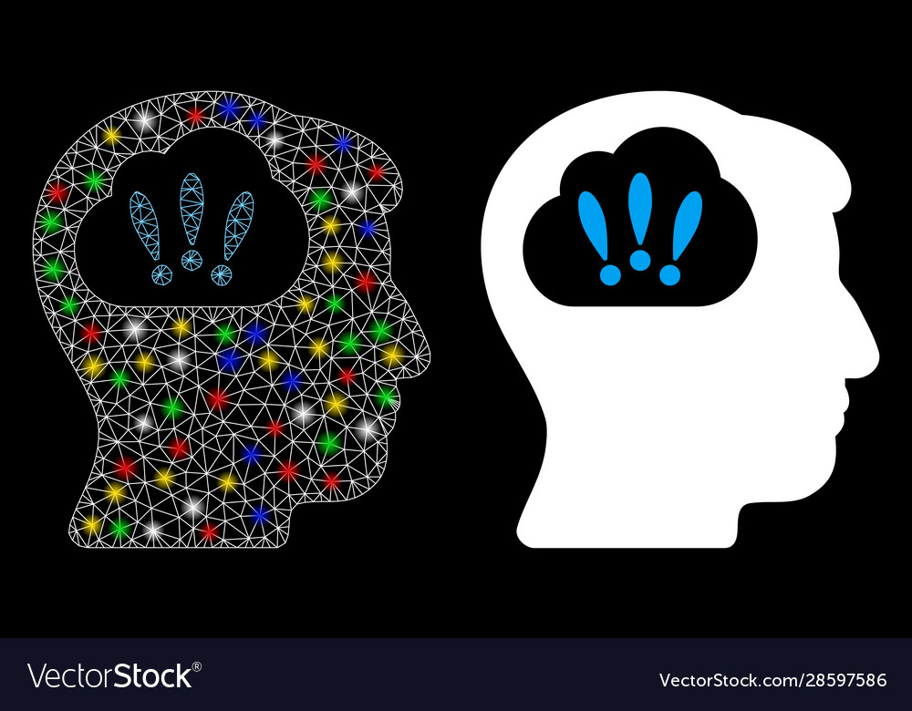 Bright mesh network problem brainstorm icon