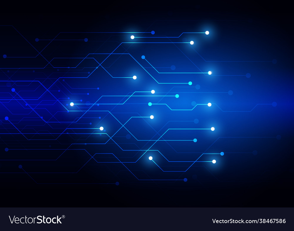 Circuit technology background with hi-tech vector image Circuit technology background with hi-tech