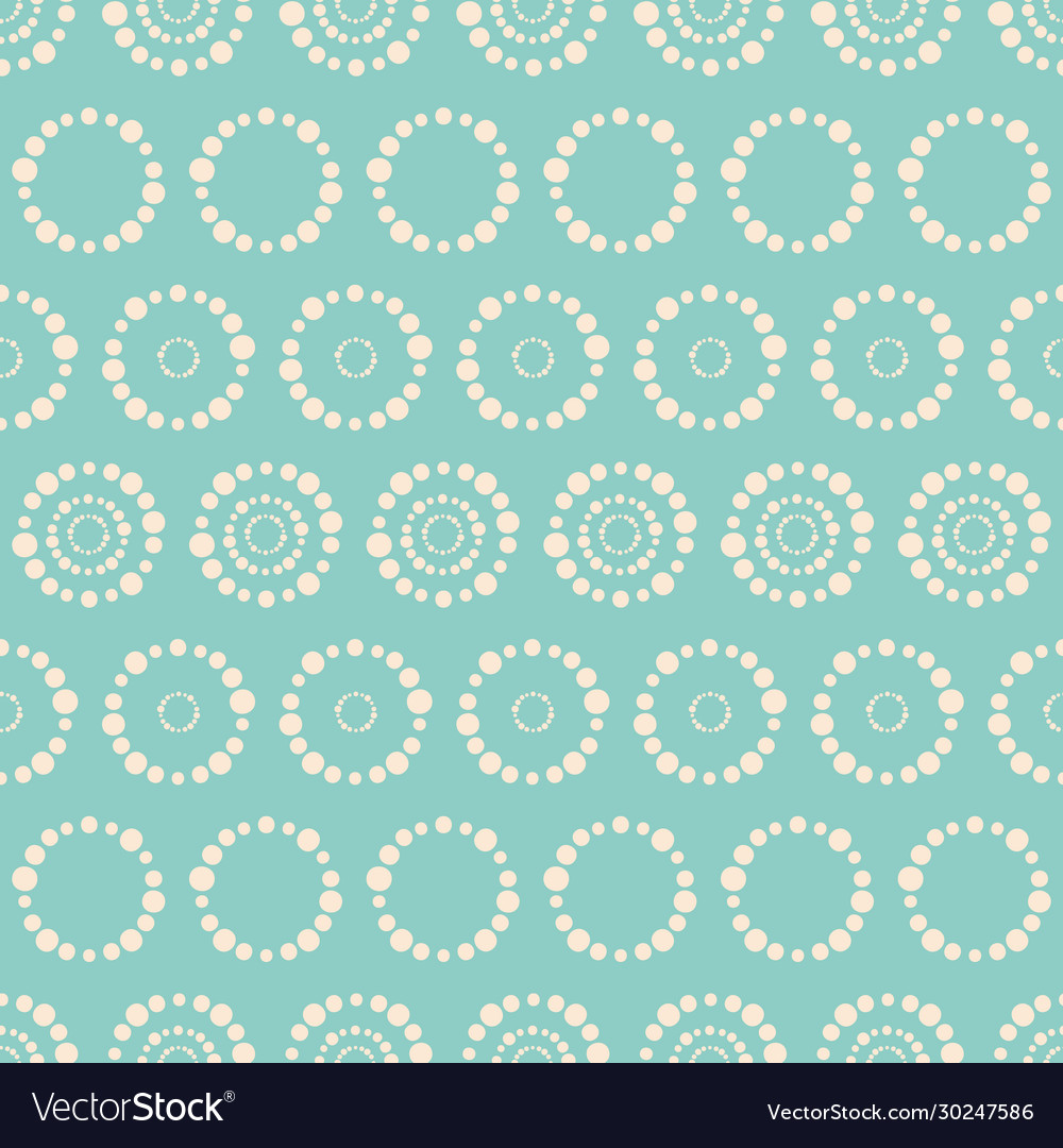 Dotted green circles seamless pattern