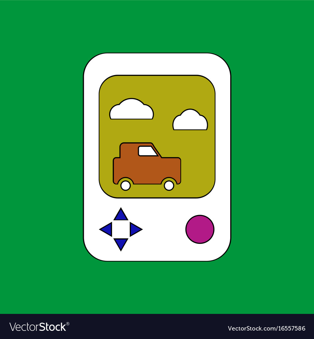 Flat icon design collection portable game