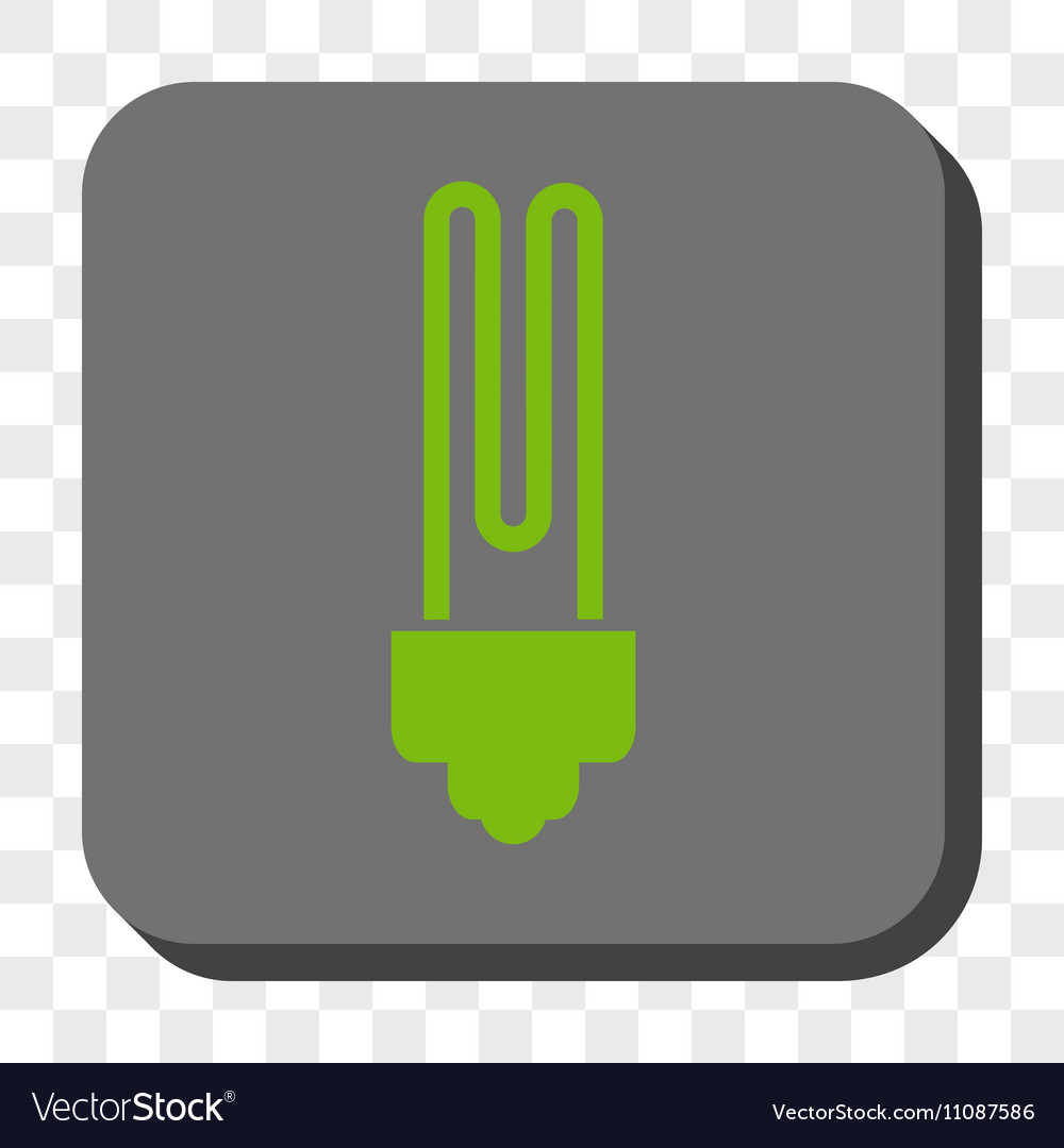Fluorescent bulb rounded square button