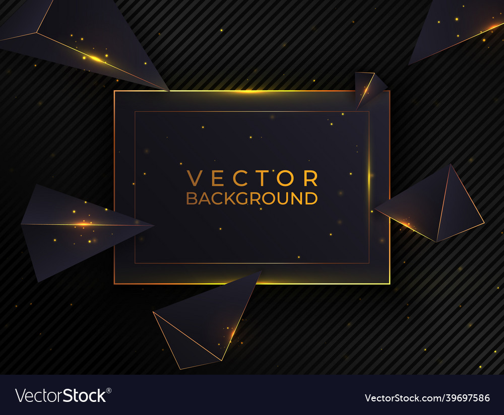 Golden particle shining and triangle on dark