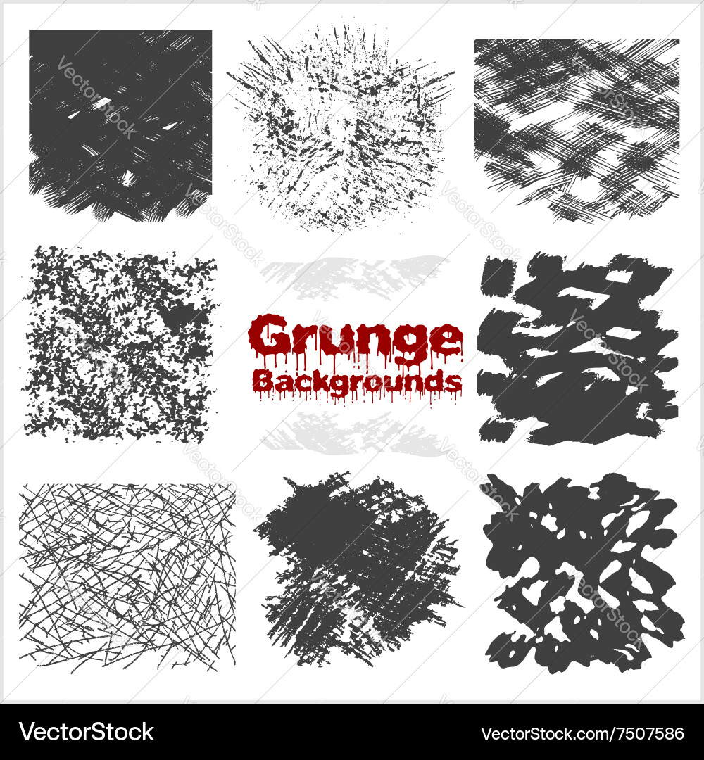 Grunge textures set background Royalty Free Vector Image