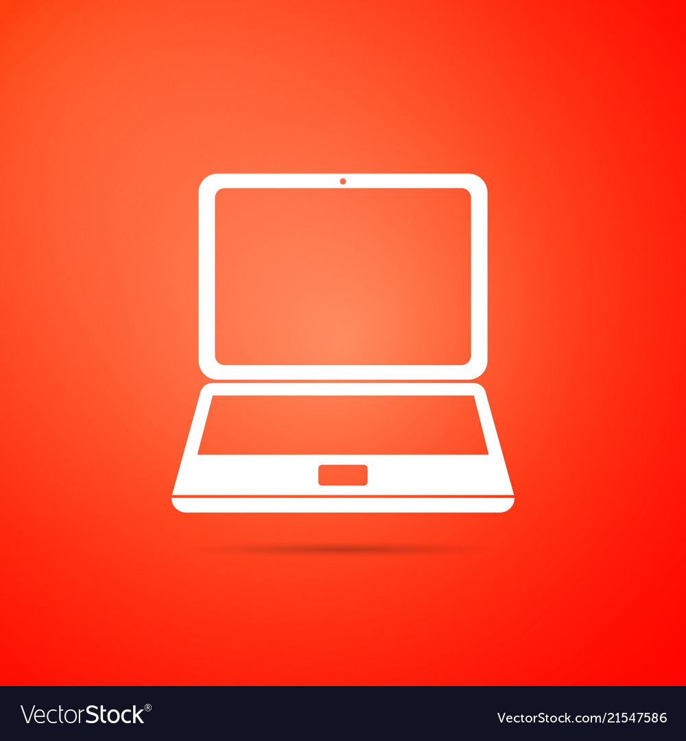 Laptop icon computer notebook with empty screen Vector Image Laptop icon computer notebook with empty screen