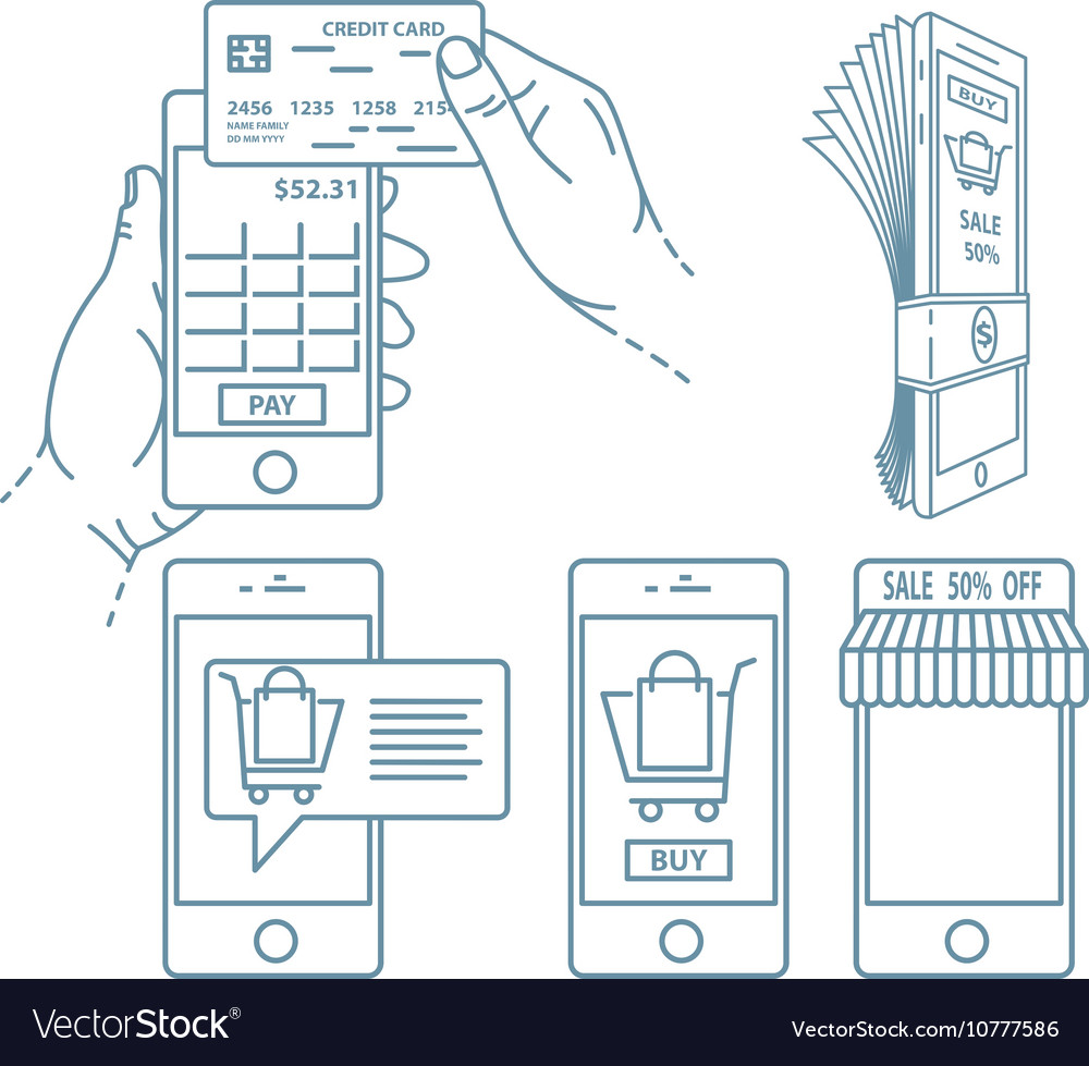 Mobile Payment Icons Set