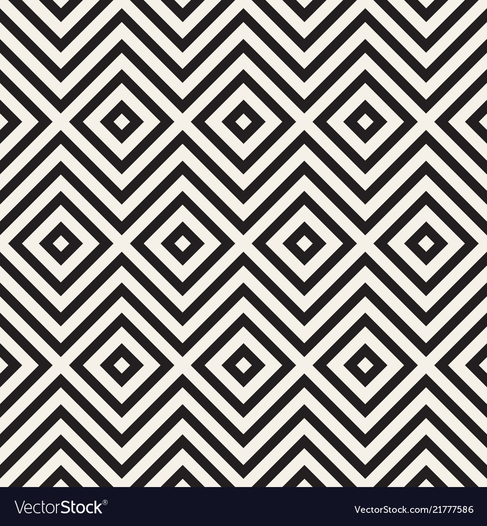 Modern Geometric Pattern - Black & White