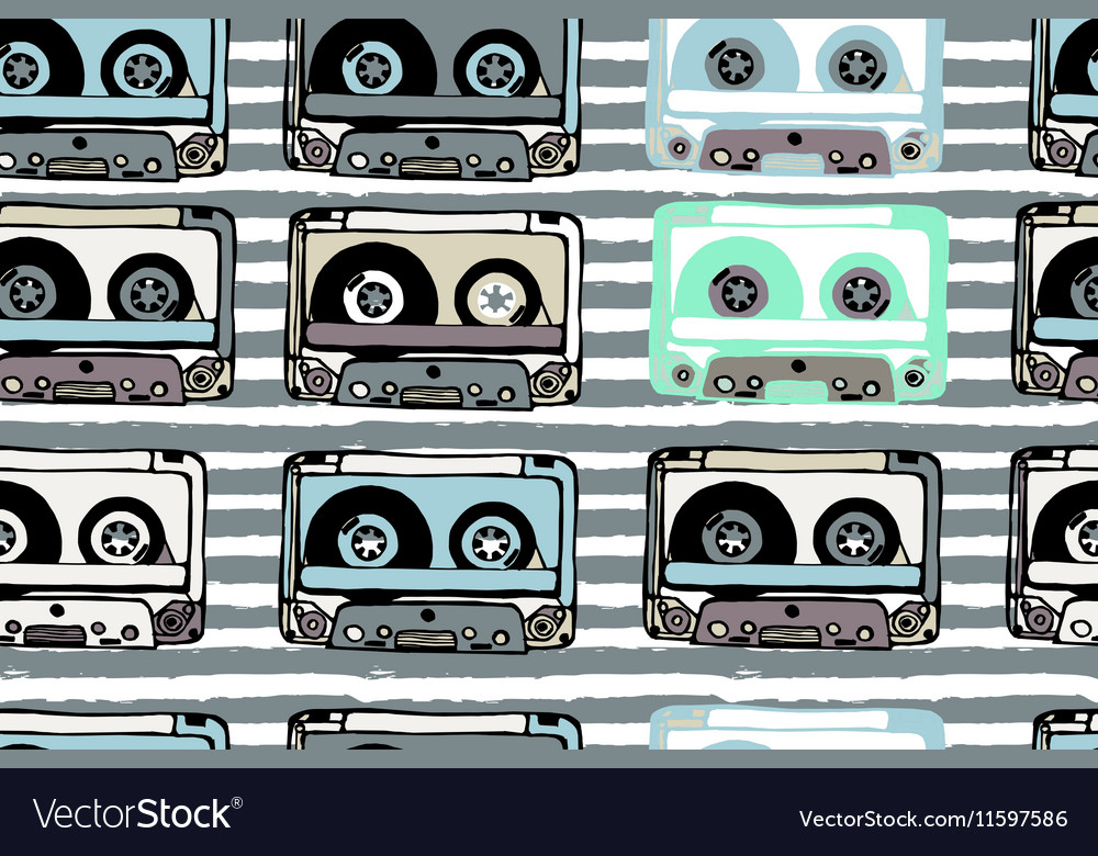 Seamless pattern with cassettes
