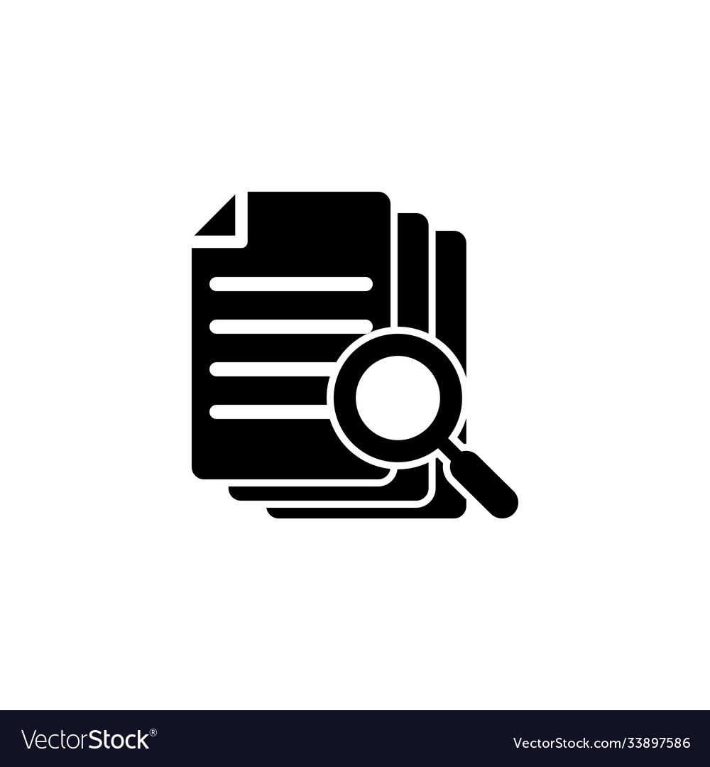 Searching data file document with magnifier glass Vector Image Searching data file document with magnifier glass