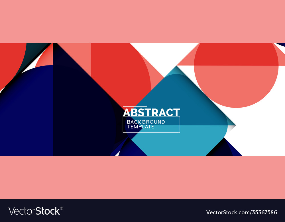 Simple circles and triangles abstract background